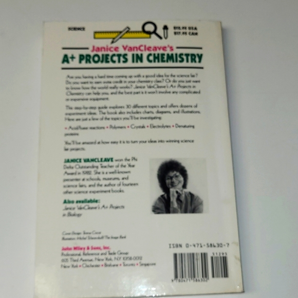 Chemistry Project /Science Fair Book: "A+ Projects in Chemistry" by VanCleave - Picture 2 of 10